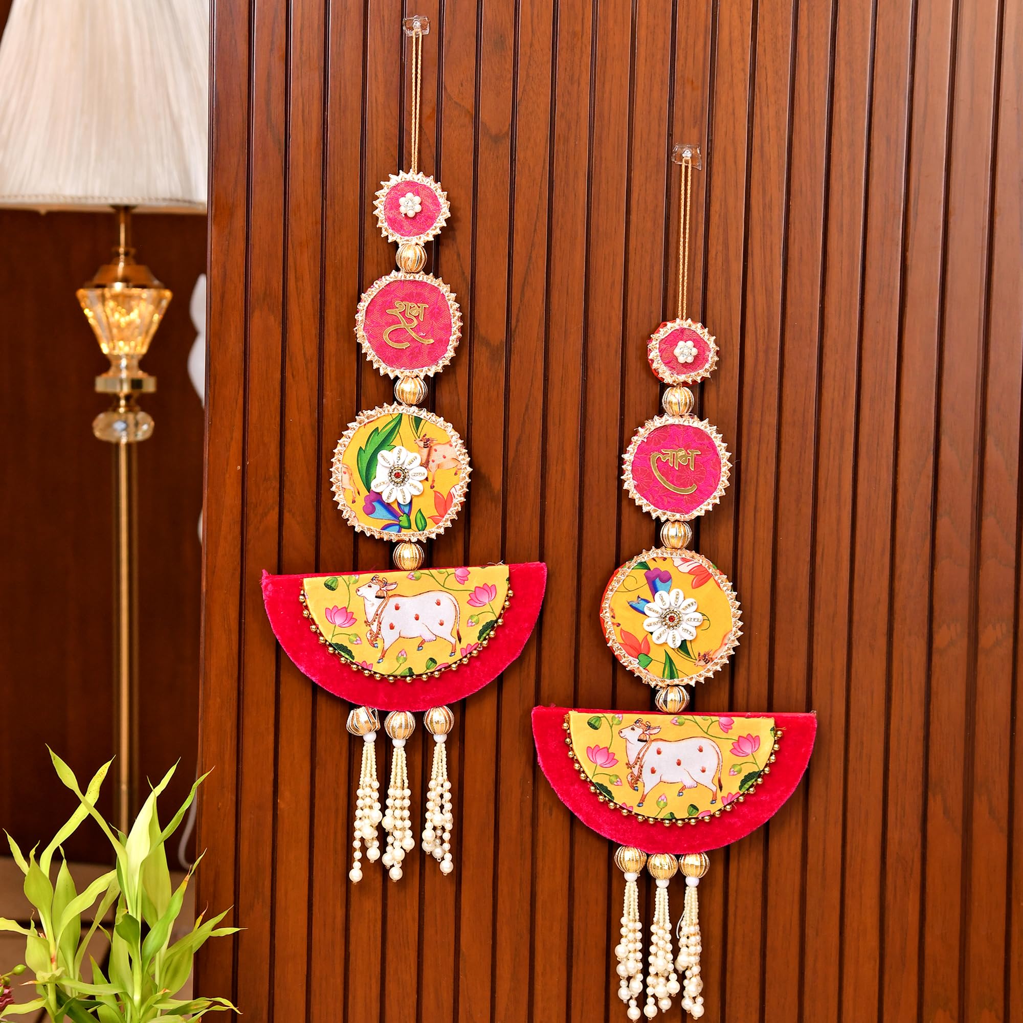 Shubh Labh for Door Entrance Latkan Wall & Door Hanging Decoration Items ( LTKN155-1SET )