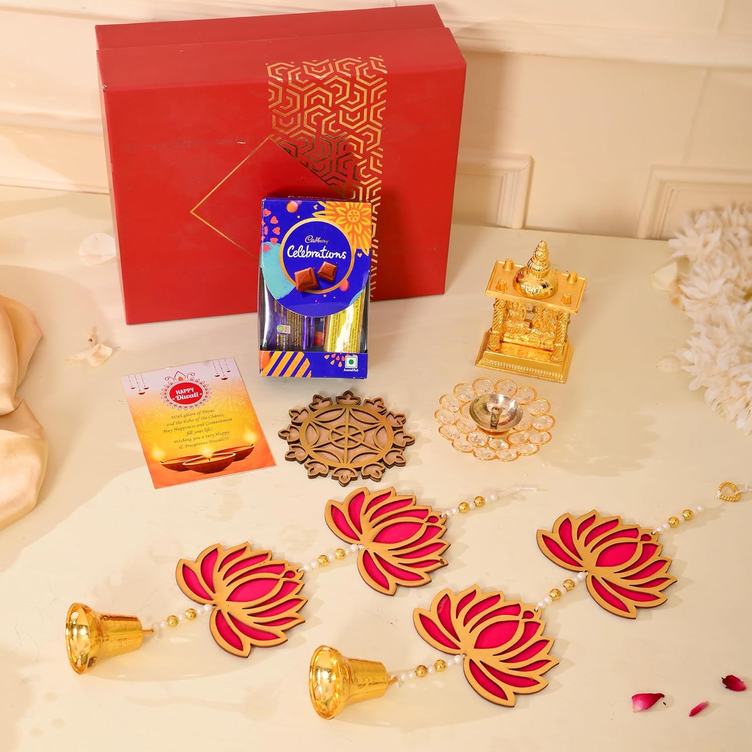 Diwali Gift Hamper Box with Diya, Diwali Deepawali Gift Combo Set