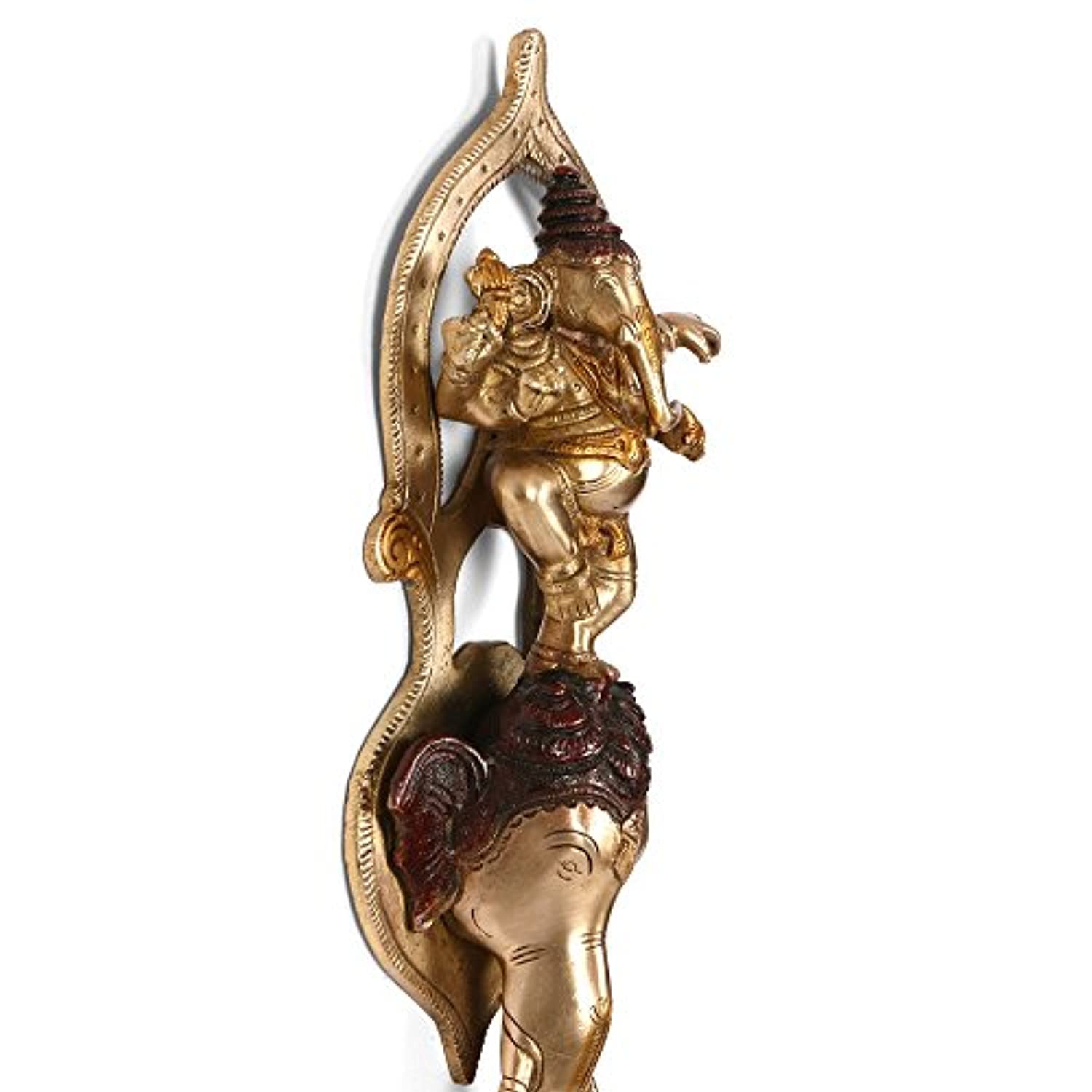 Brass Dancing Ganesha Design Spiritual Bell Wall Hanging Showpiece