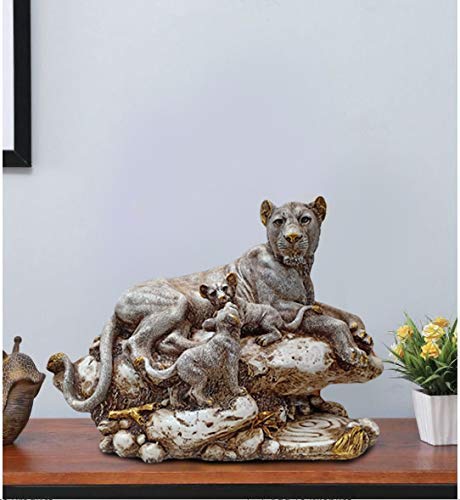 Tiger Statue with Family Animal Polyresin Figurine