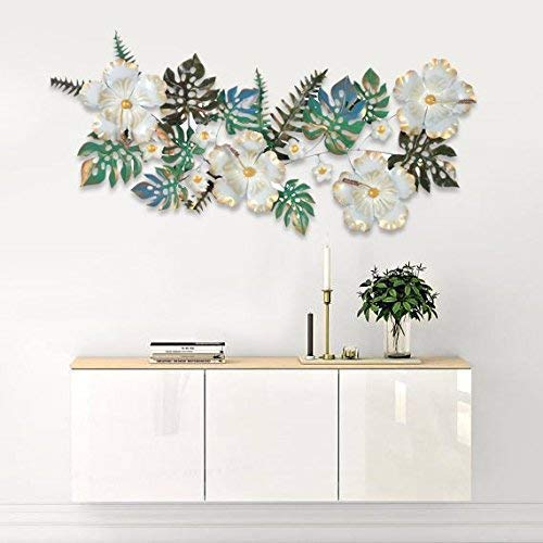 Metal 3D Multicolor Flowers leaf Wall Hanging showpiece