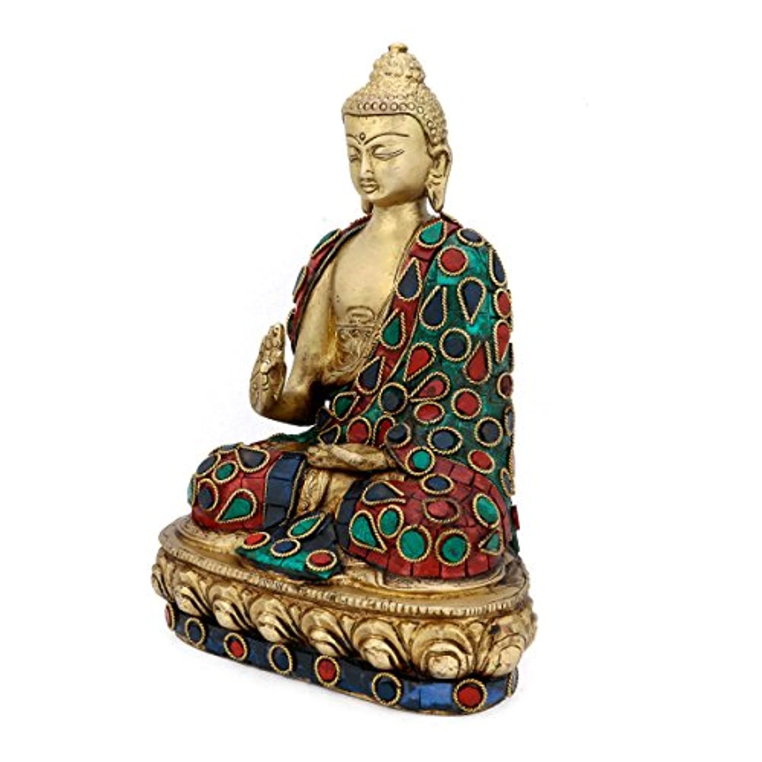 Brass Blessing Buddha Decorative Figurine