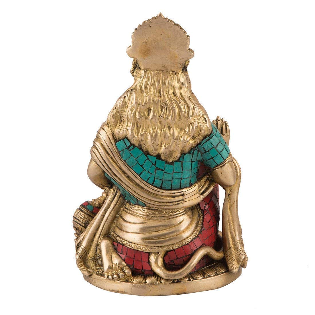Blessing Sitting God Hanuman Brass Idol