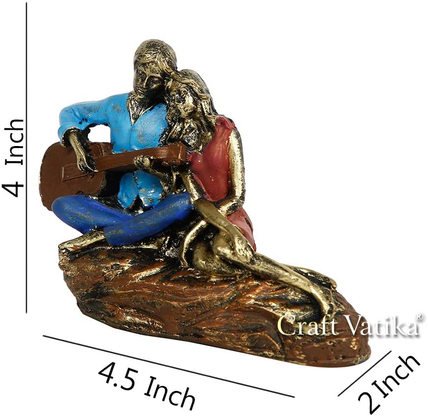 Romantic Couple Sitting Together Decorative Showpiece