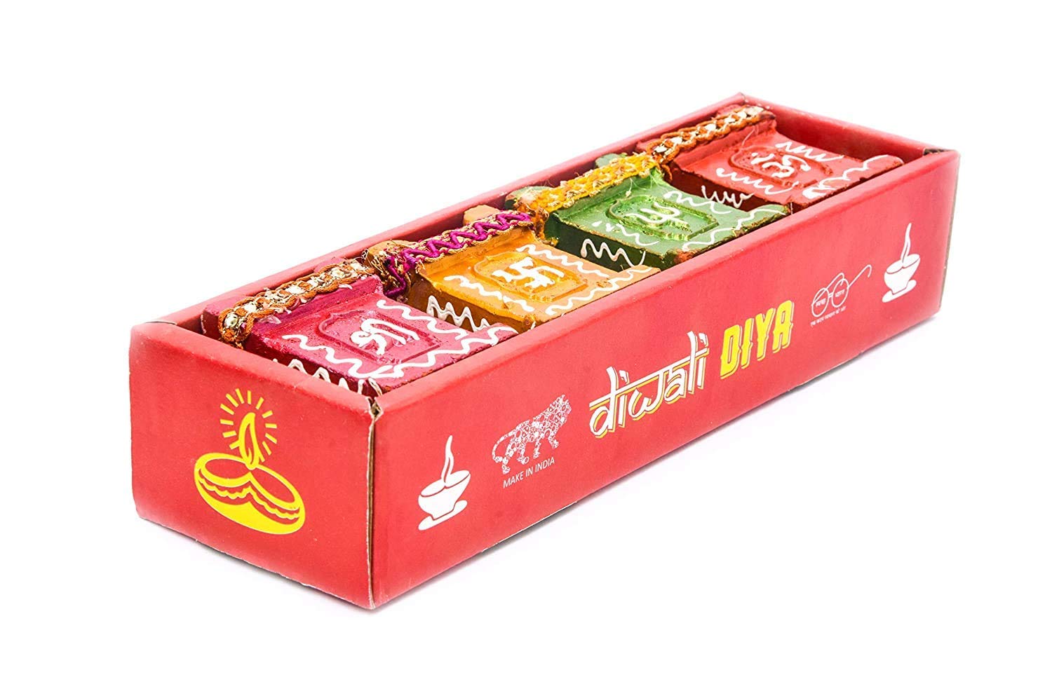 Handpainted Terracotta Tulsi Diya Candle