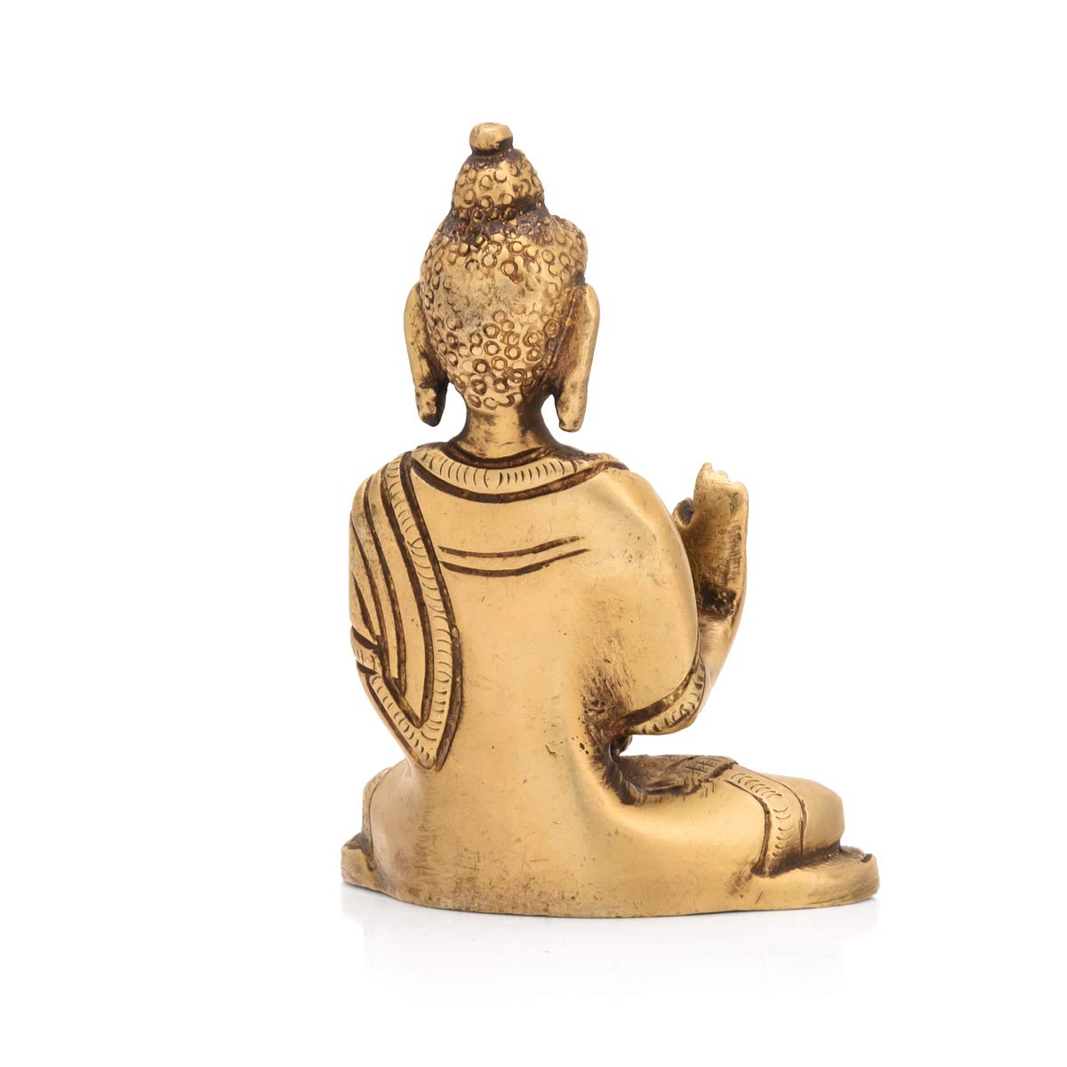 Brass Blessing Buddha Statue With Sacred Kalash Bbs261