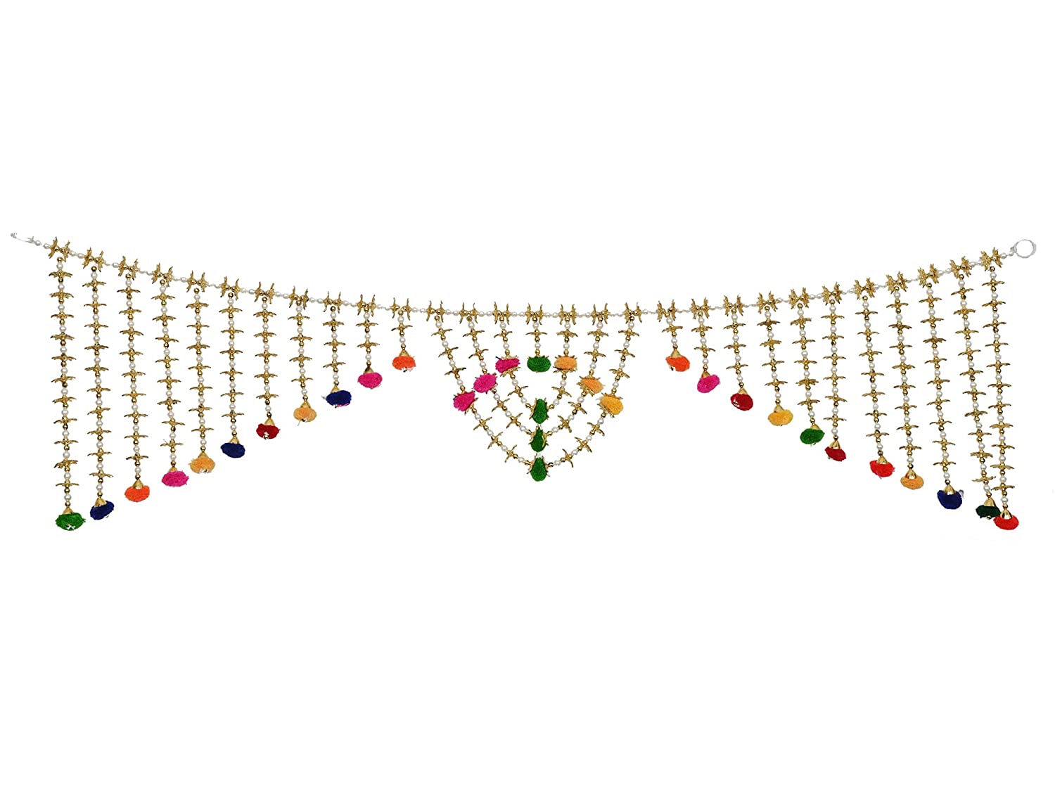 Golden Pompom Bandarwal For Door Decoration