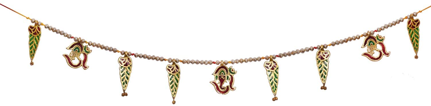Ethnic Shub Labh Metal Toran/Bandarwal Door Wall Hanging