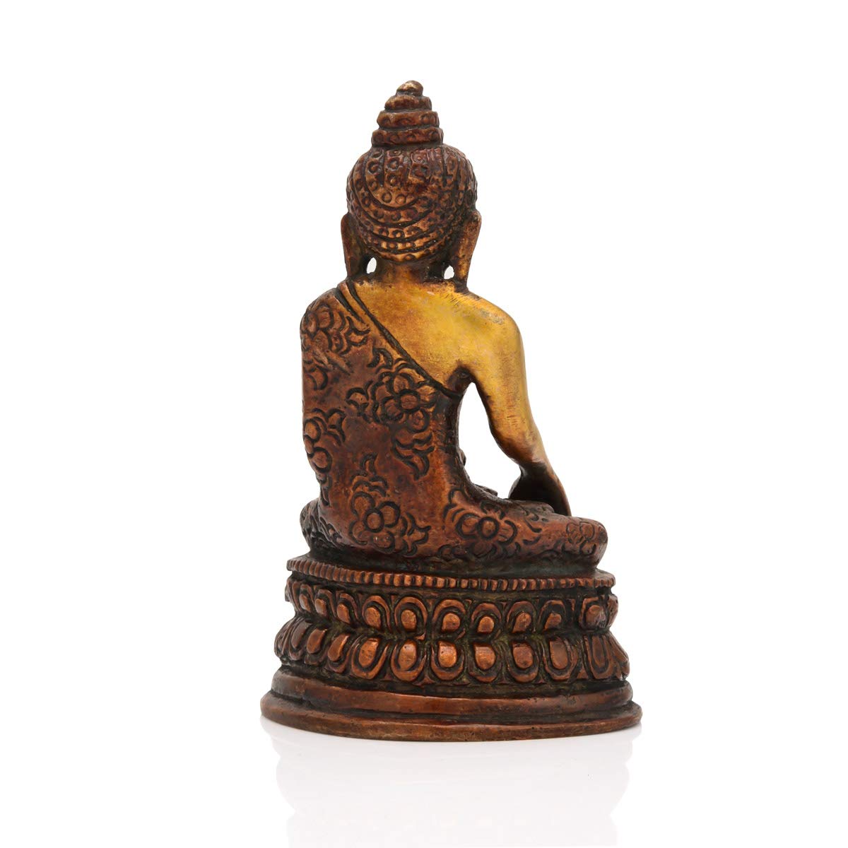 Brass Buddha Gautam Buddhist Idol Showpiece With Sacred Kalash Bbs264