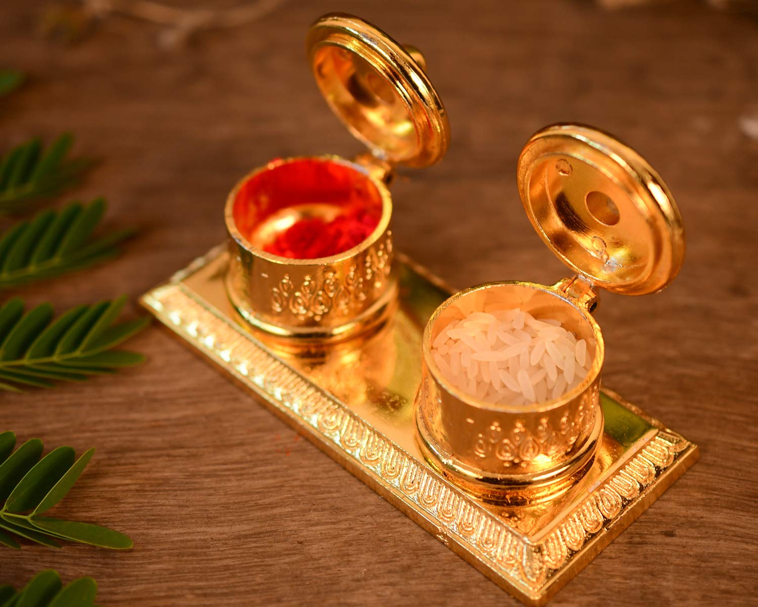 Roli Chandan Kumkum Dani Box Container for Puja