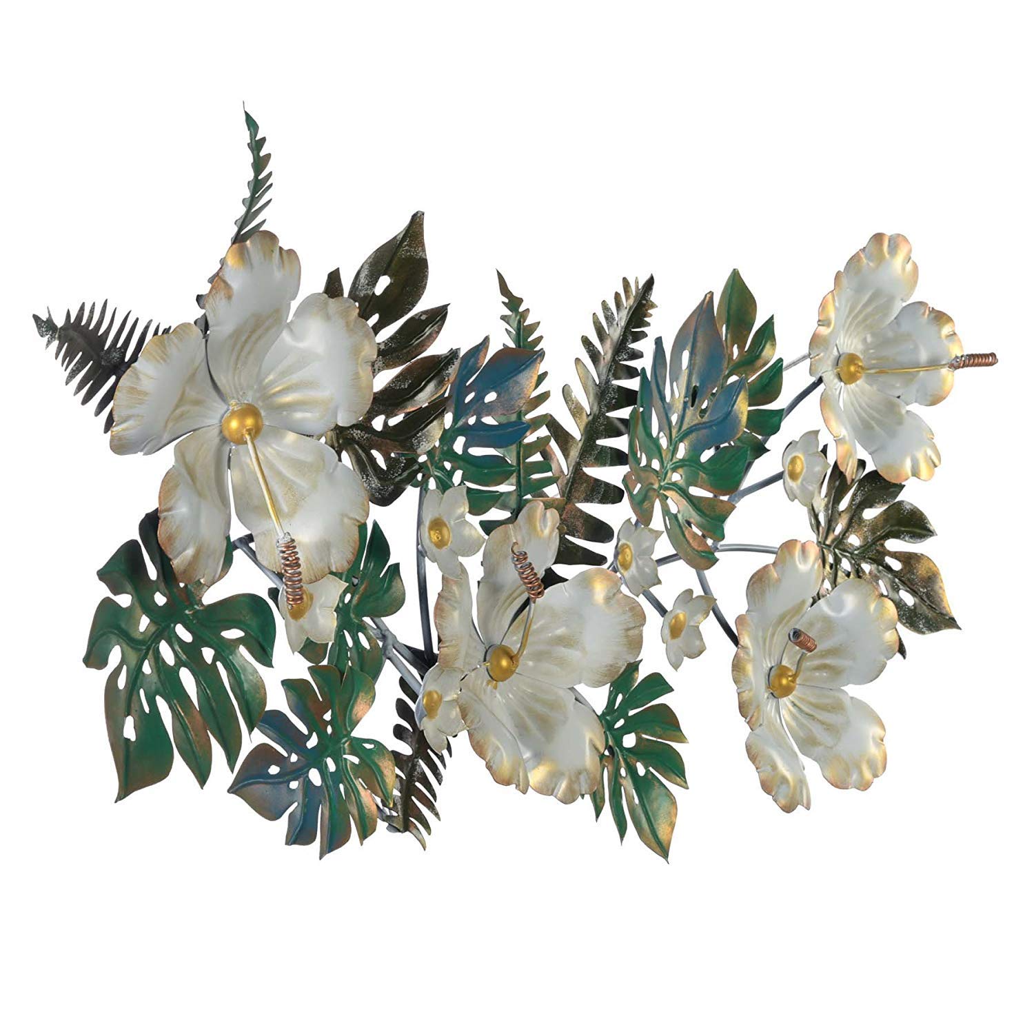 Metal 3D Multicolor Flowers leaf Wall Hanging showpiece