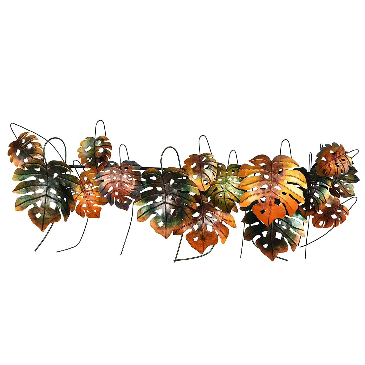 Metal 3D Multicolor Leafs Mounted Wall Hanging Showpiece