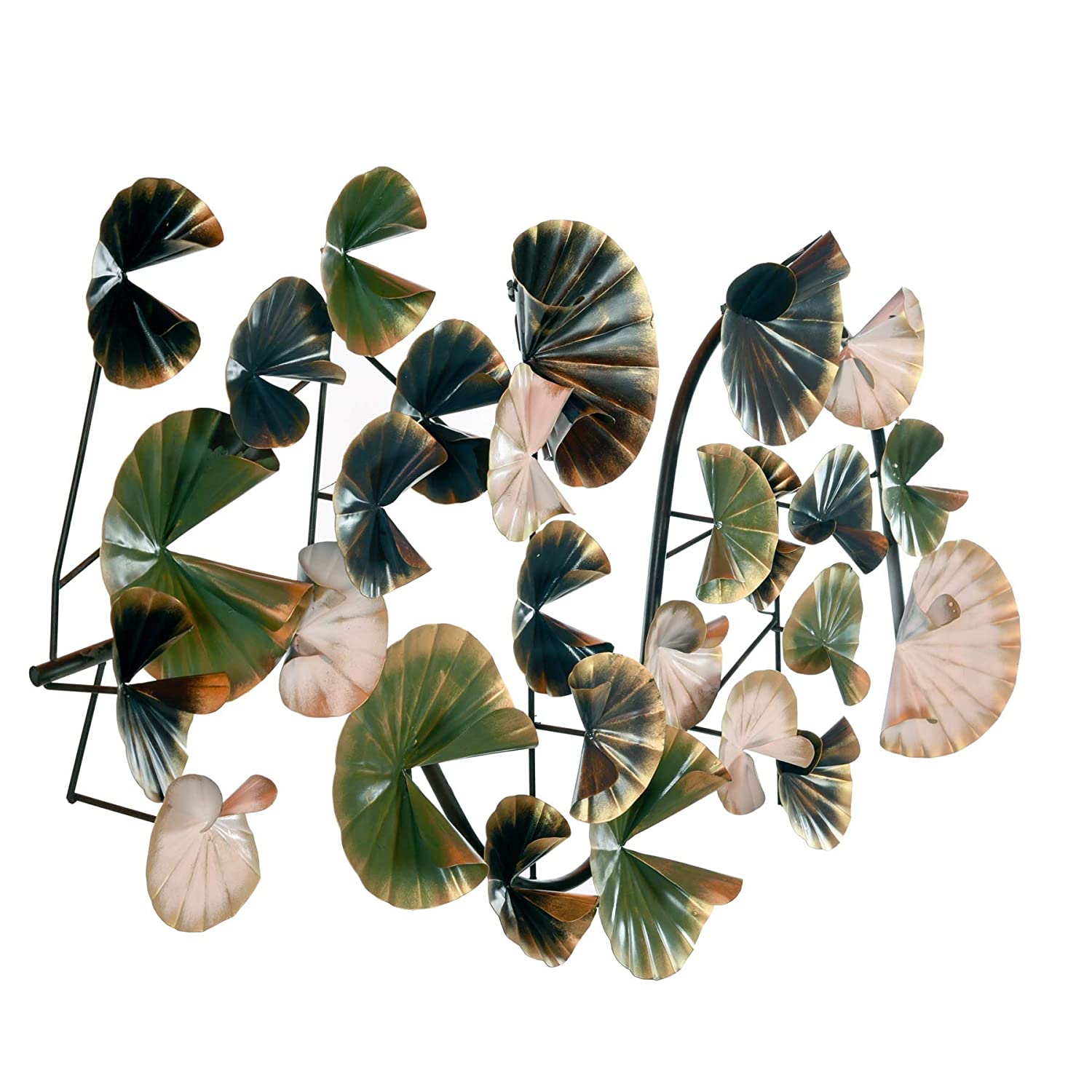 3D Floral Round Cut Off Disc Iron Wall Decor Art Showpiece
