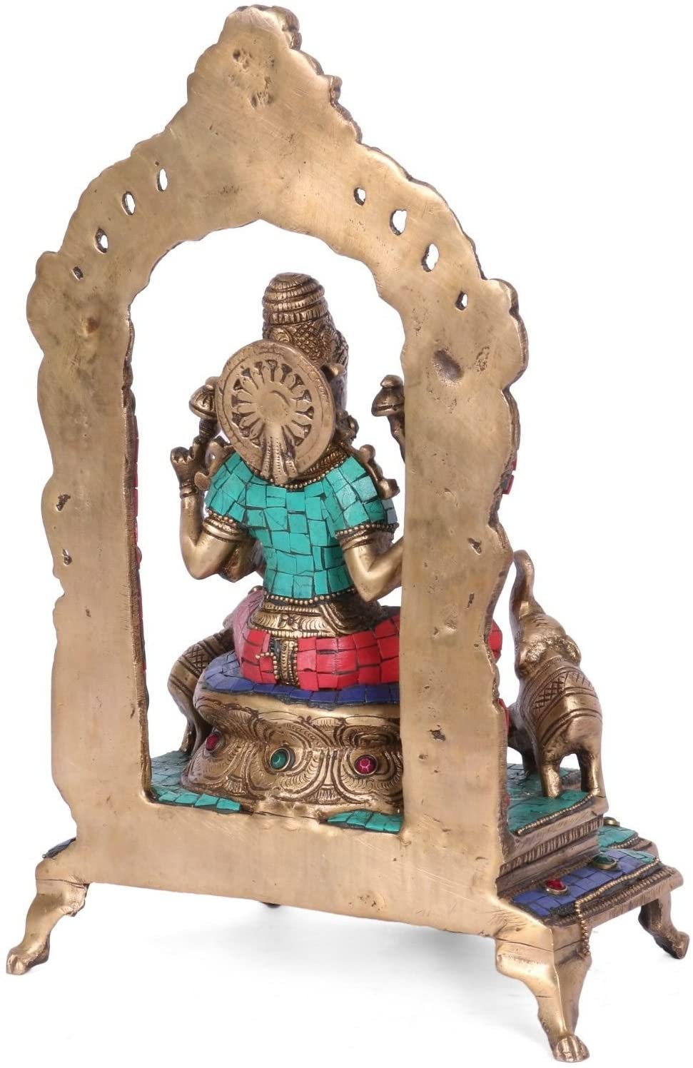 Goddess Laxmi JI Statue sitting on Singhasan Sculpture Figurine