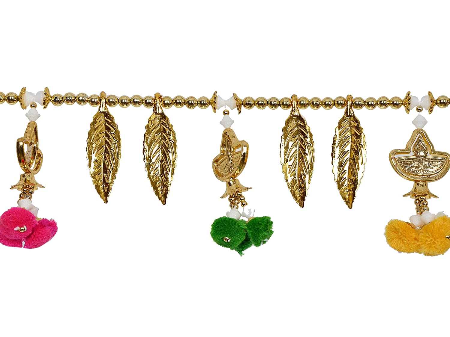 Leaf with Lamp Design Golden Bandarwal for Decoration