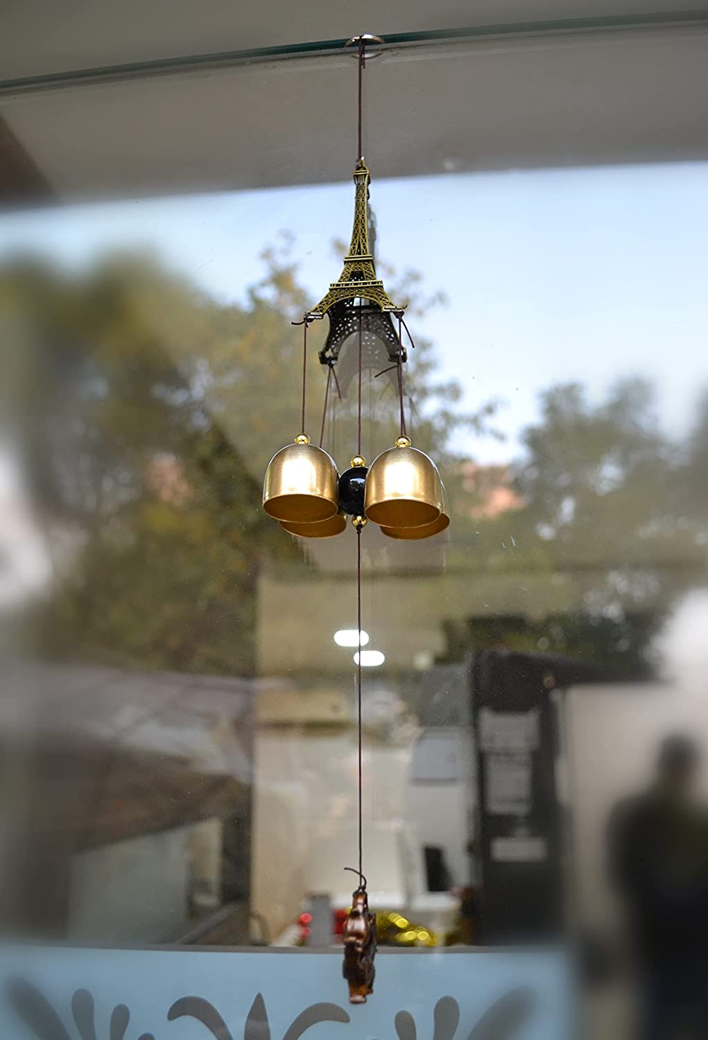 Metal Eiffel Tower Wind Chime Hanging