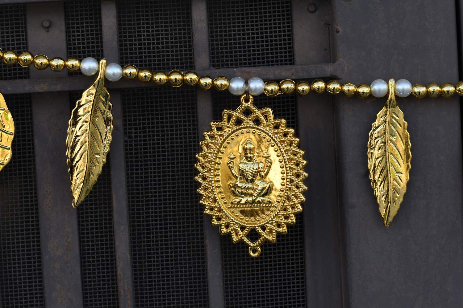 Lakshmi Ganesh & Fancy Leafs Bandarwal Door Hanging