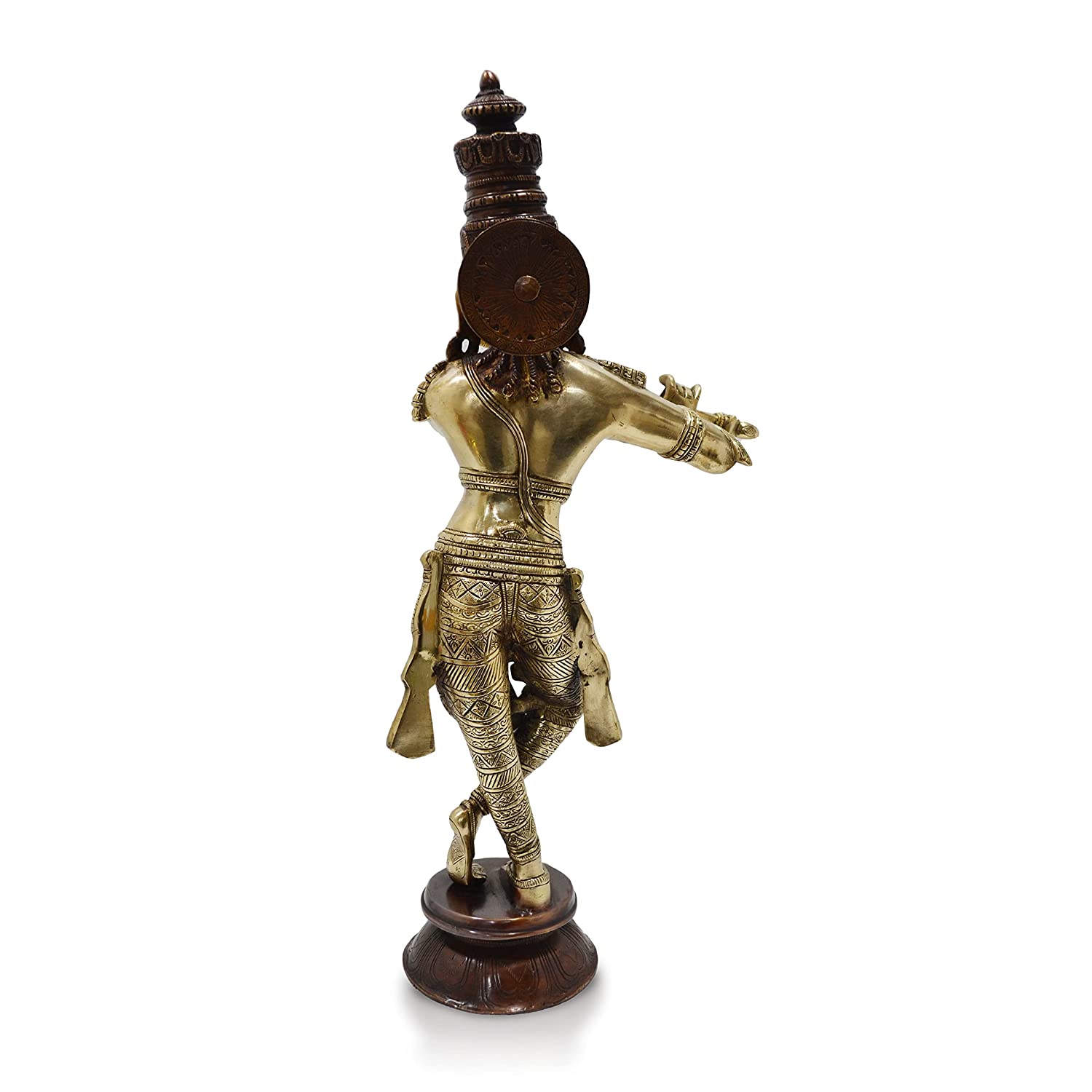 Large Size Krishna Brass Idol for Puja (23 Inches)