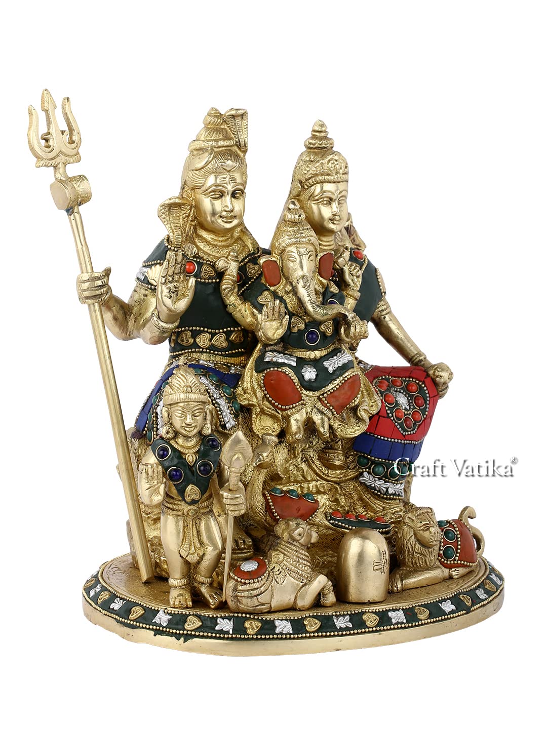 Shiv Parivar Ganesha Parvati Kartik Idol SHTS118