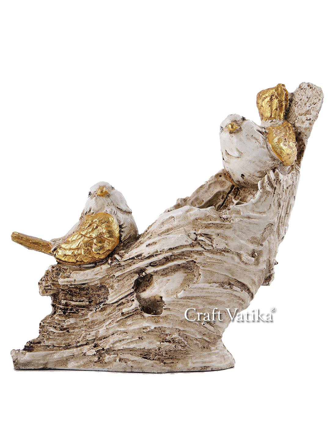 Sparrows on Tree Branch Decorative Polyresin Showpiece