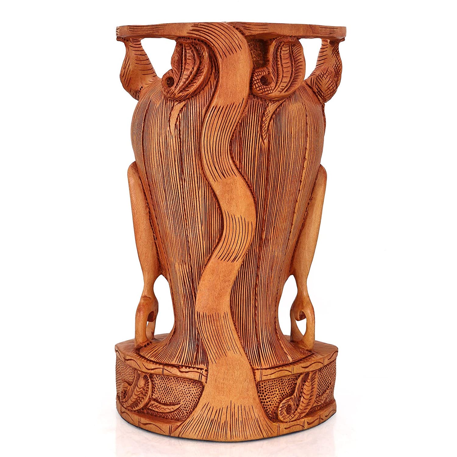 Wooden Handmade Shiva Idol Face Sculpture Statue