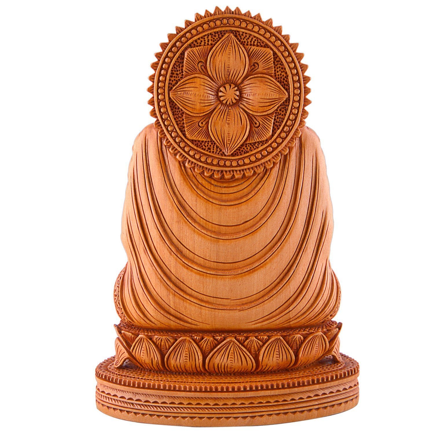 Wooden Blessing Buddha Idol Showpiece Bws155