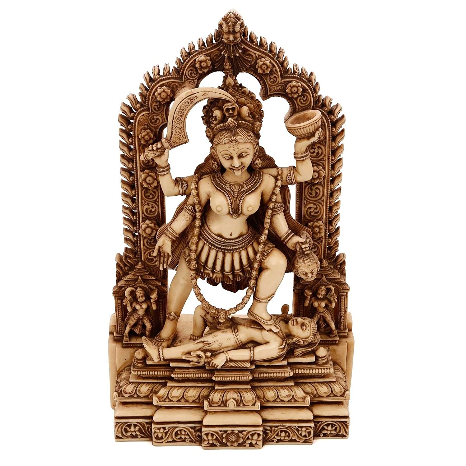 Hindu Goddess Kali Maa Marble Idol - Home Worship Statue