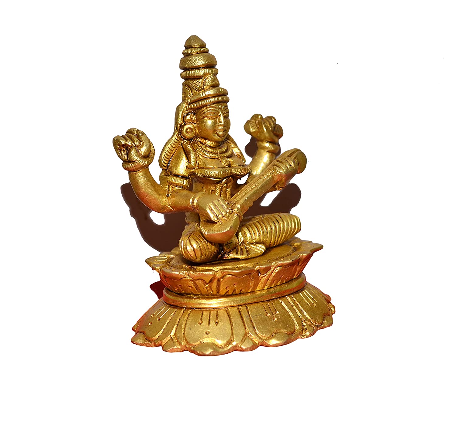 Lakshmi Ganesha Saraswati Brass Statue for Home Puja