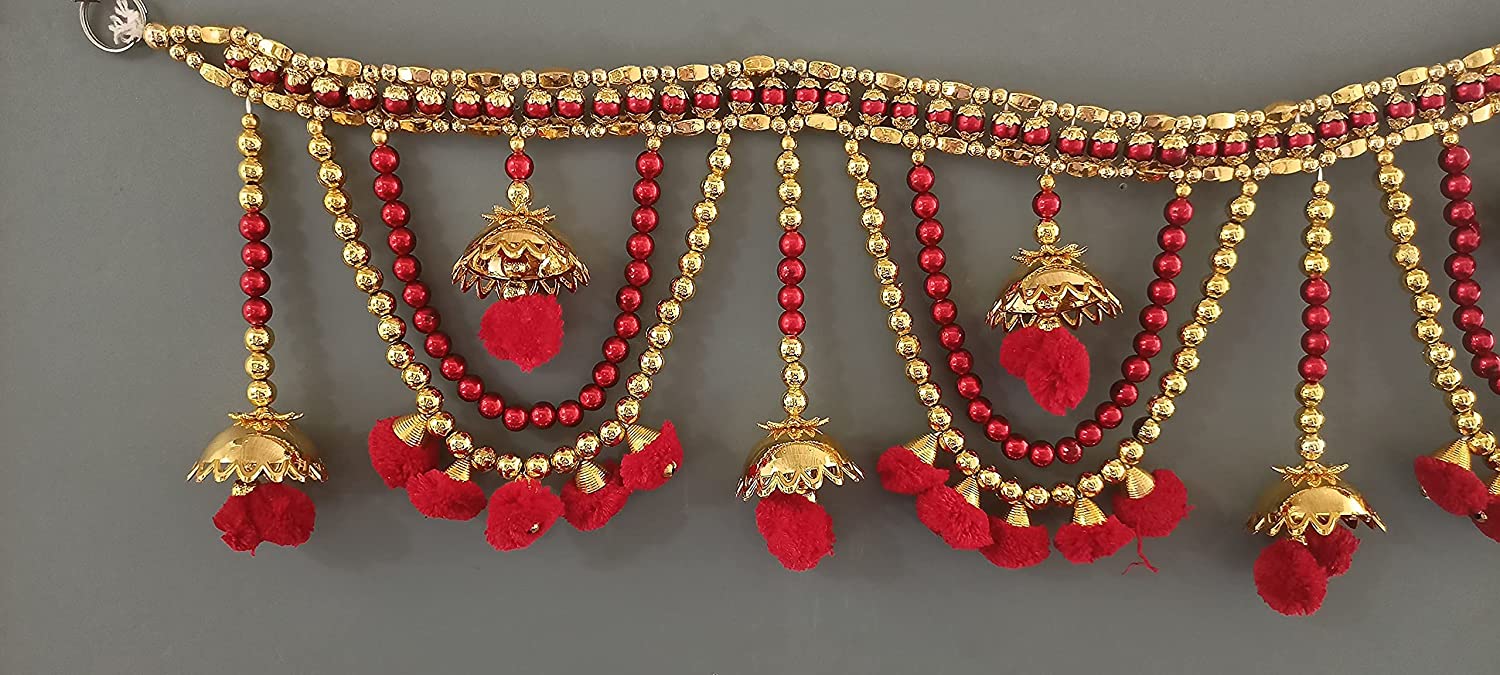 Colorful Beads Pompom Door Hanging Bandarwal
