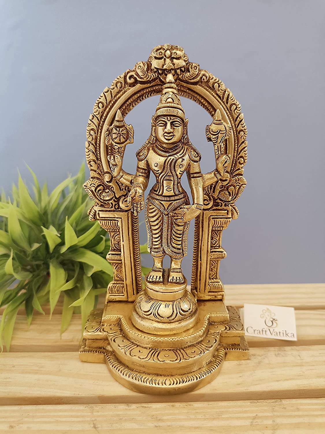 Goddess Lakshmi Standing Posture Brass Statue