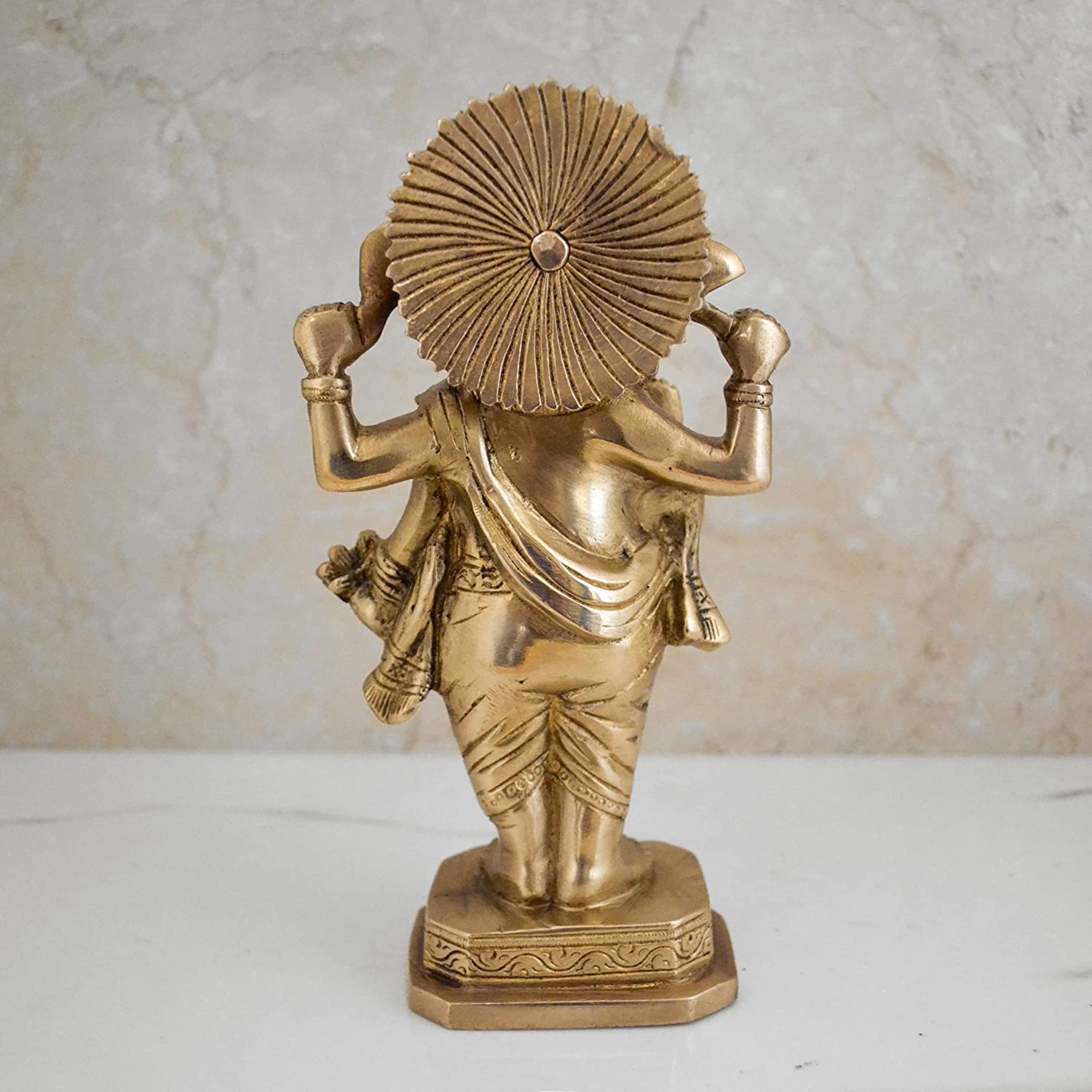 Lord Ganesha Standing Position Brass Idol