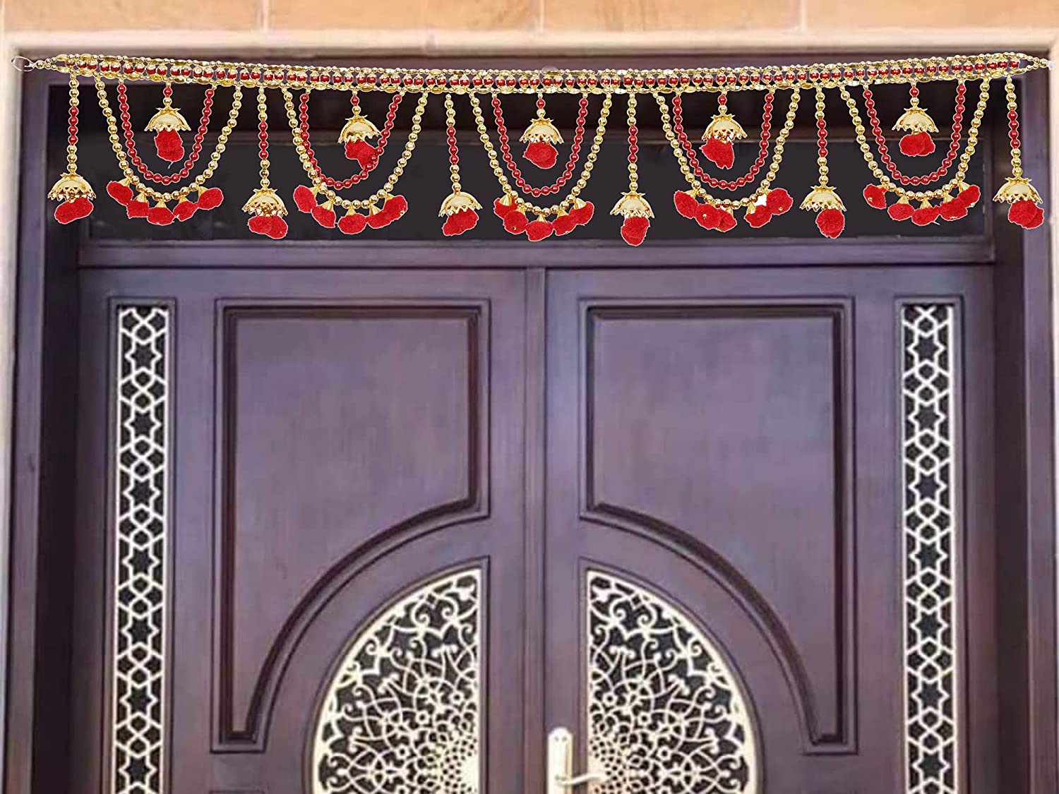 Colorful Beads Pompom Door Hanging Bandarwal