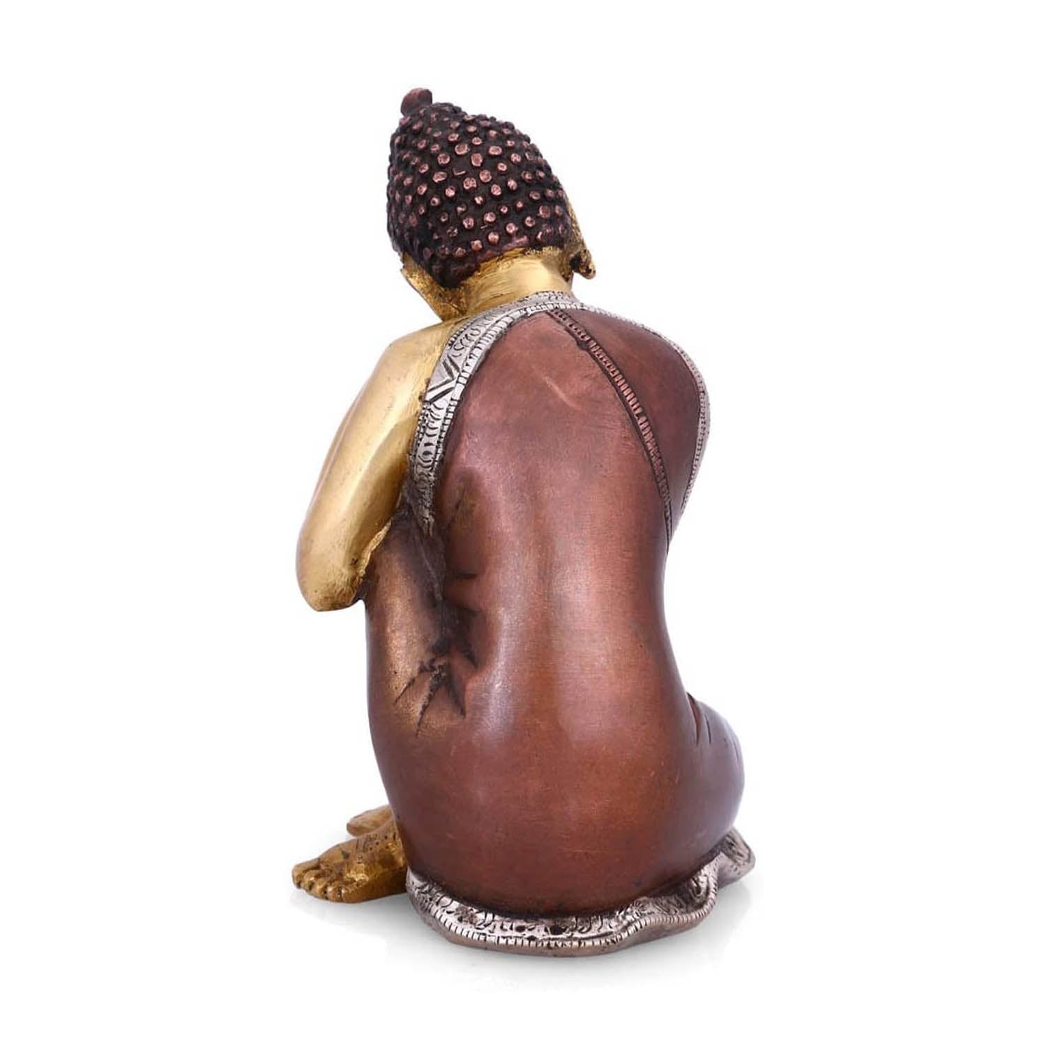 Thinking Buddha Brass Idol Murti Statue