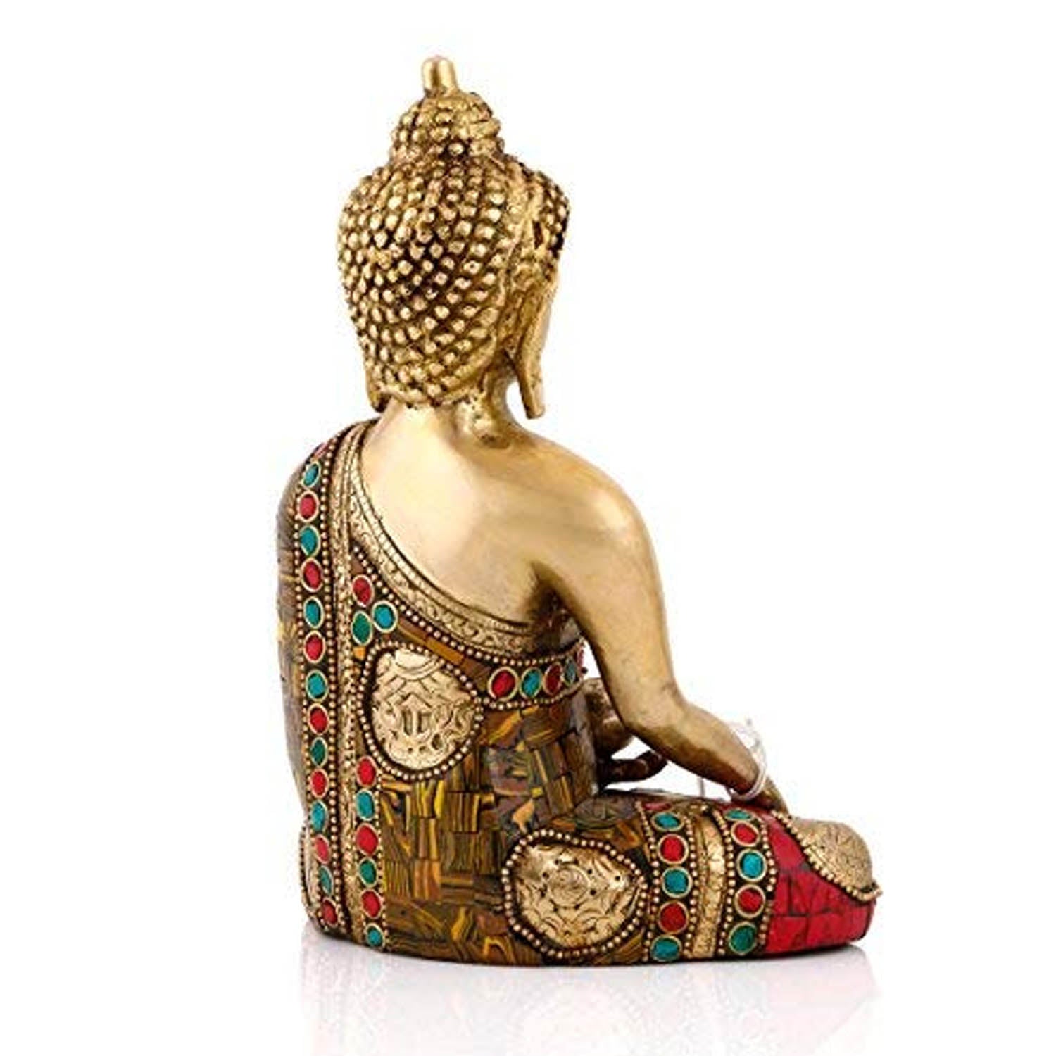 Bhumisparsha Buddha Brass Statue Fengshui Showpiece