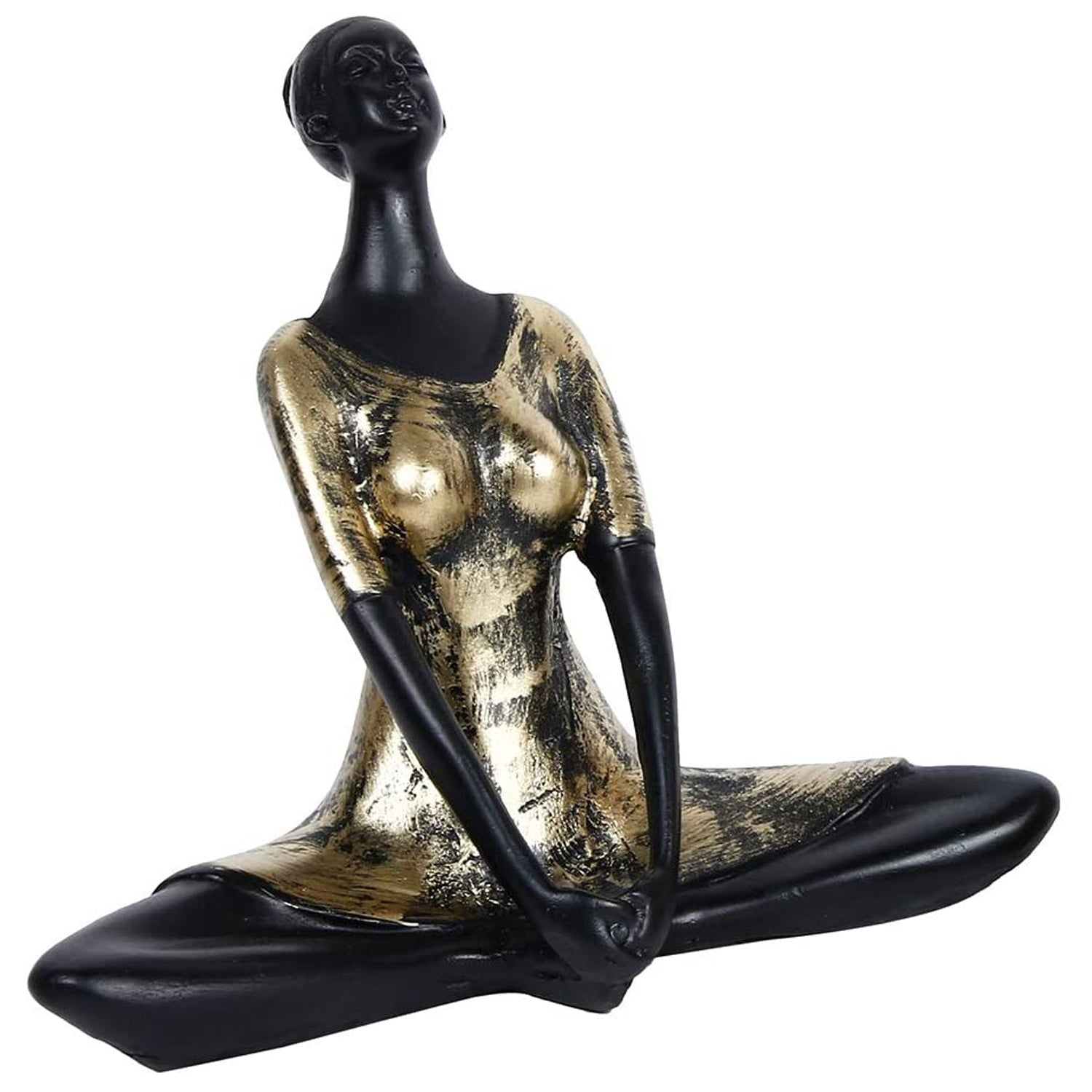 Yoga Lady In Butterfly Pose Handcrafted Showpiece