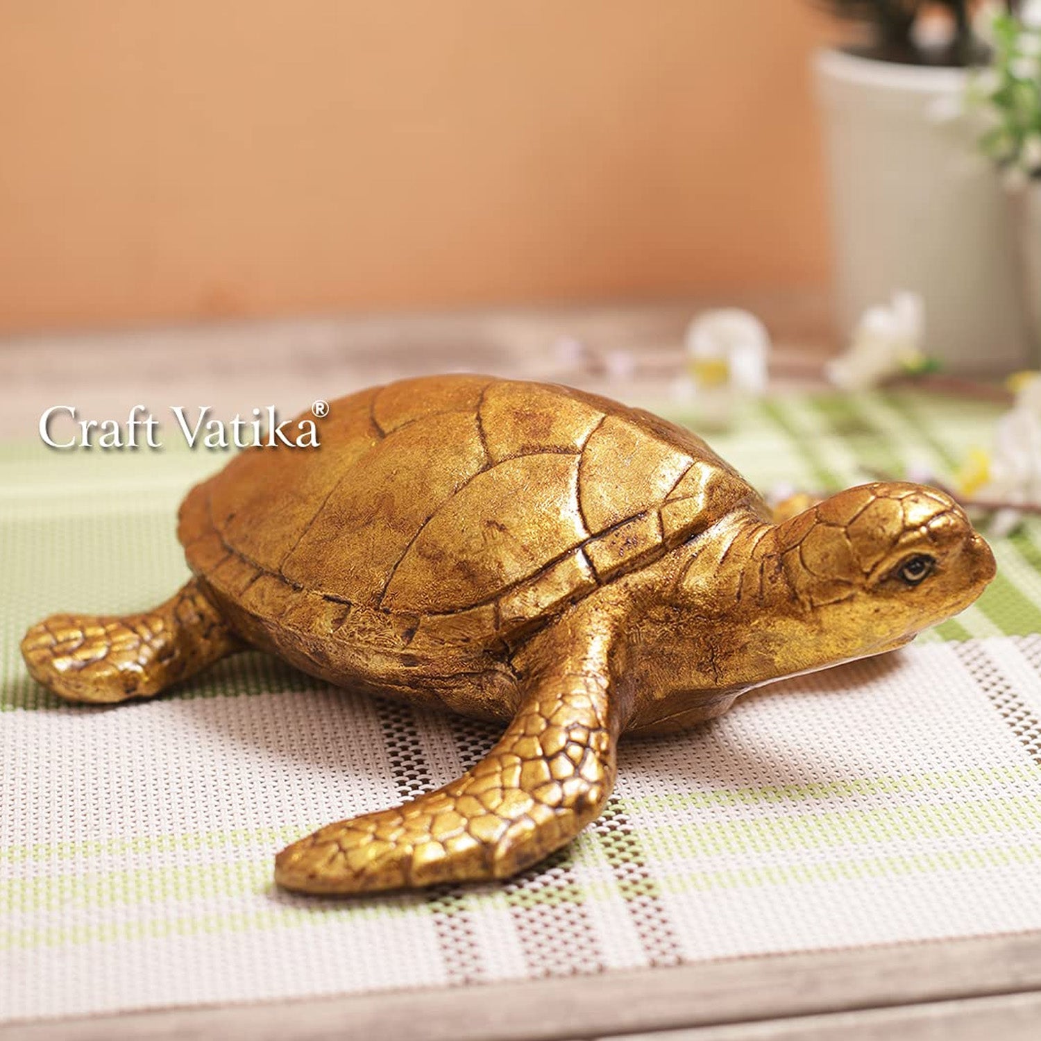 Resin Fengshui Tortoise Showpiece for Home Vastu