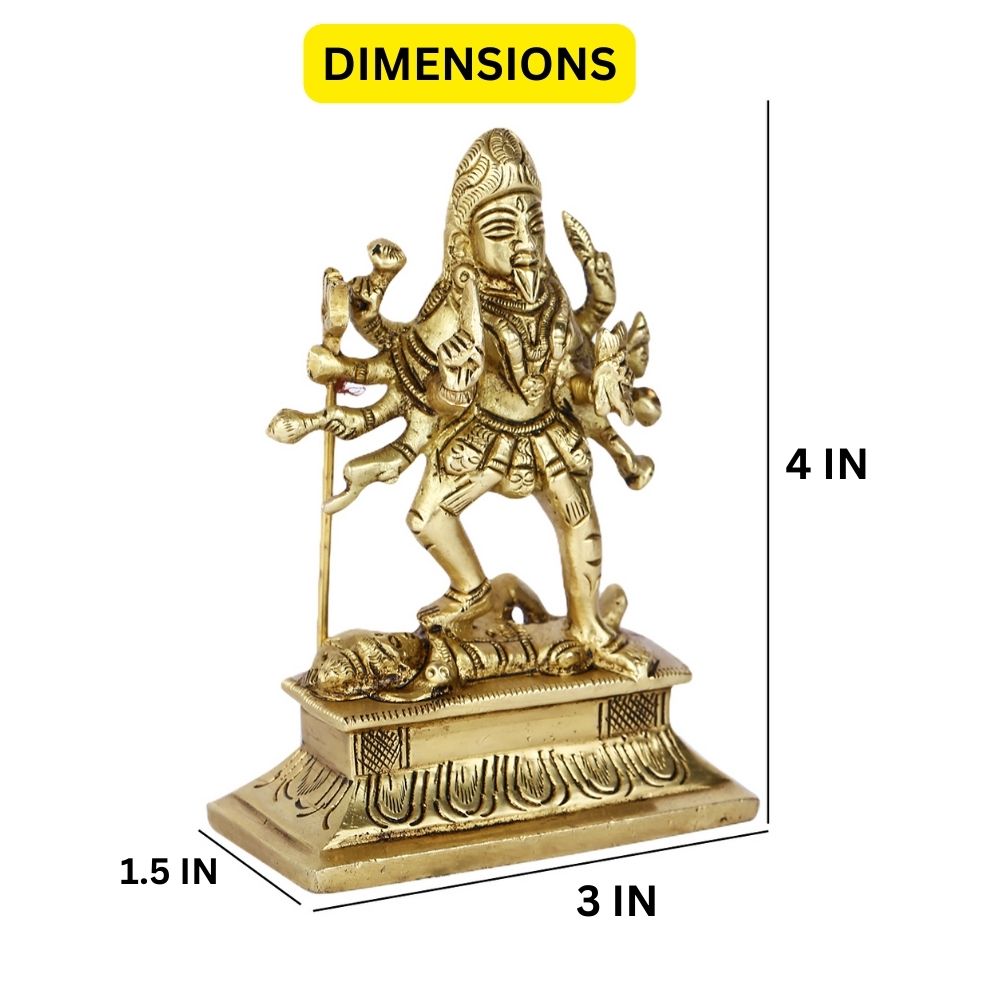 Goddess Kali/Kalka Maa Rudra Avatar Sculpture Brass Statue Dbs107