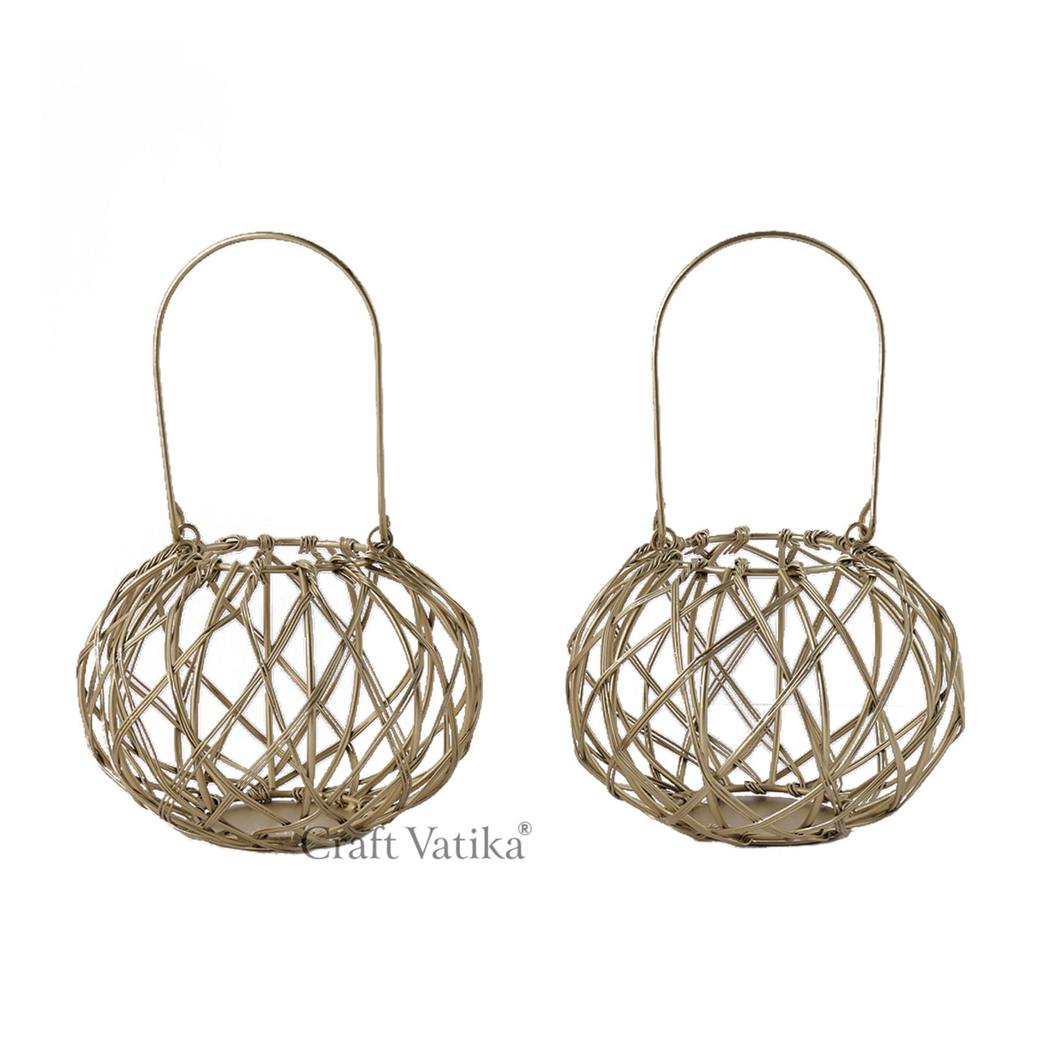 Metal Cage Round Tealight Candle Holder