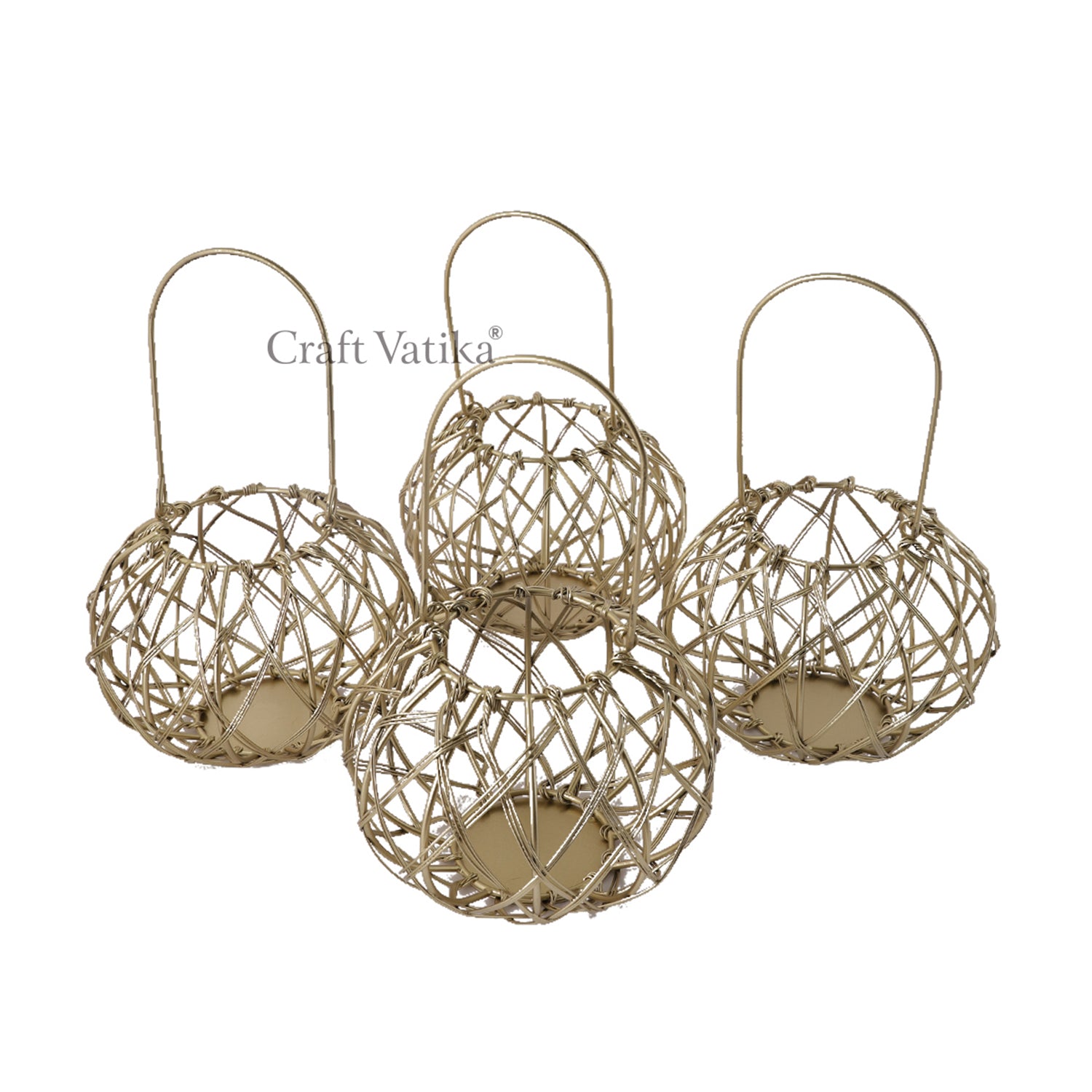 Metal Cage Round Tealight Candle Holder