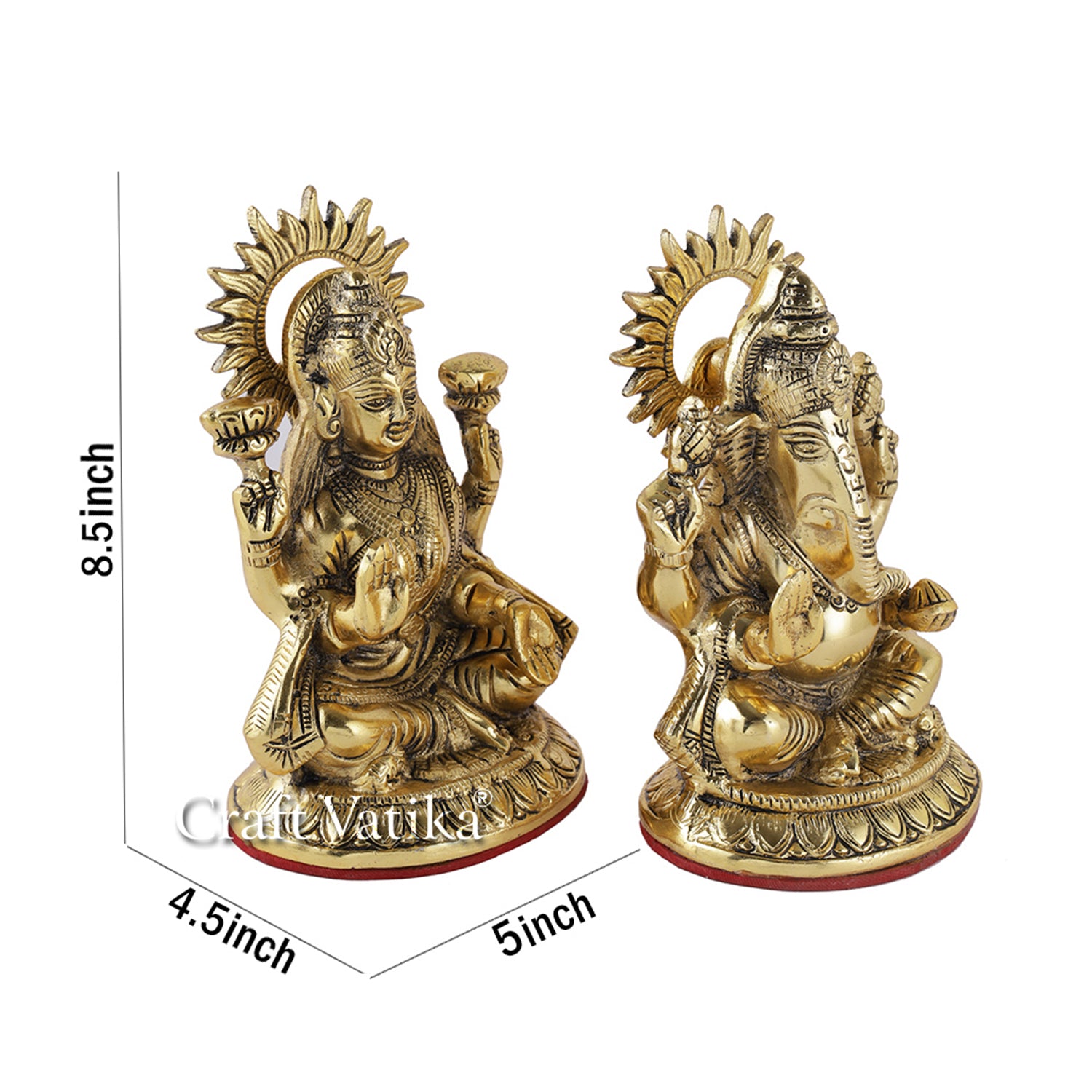 Lakshmi Ganesha Worship Idols Statue Set