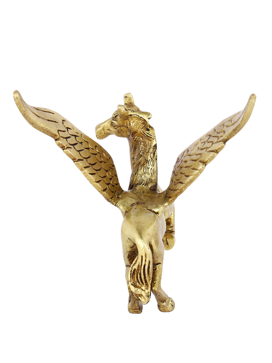 Brass Golden Flying Horse With Wings Decorative Showpiece Dfbs163-Gold