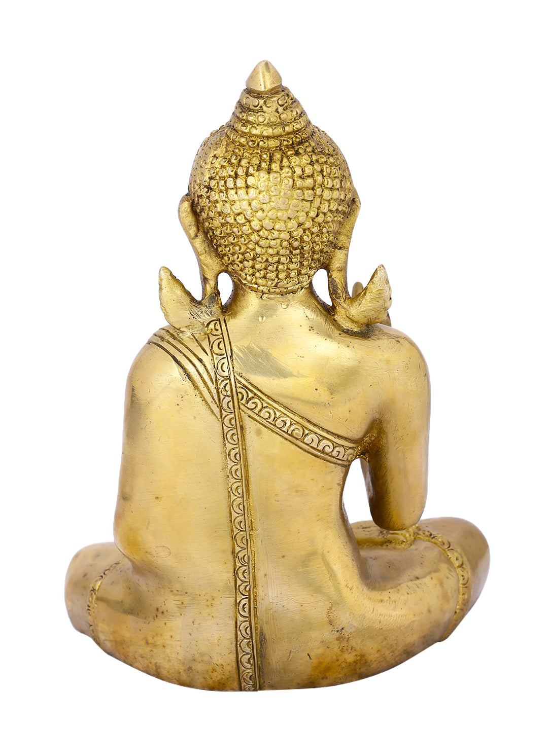 Brass Blessing Lord Buddha Idol With Scared Kalash Statue Bbs246