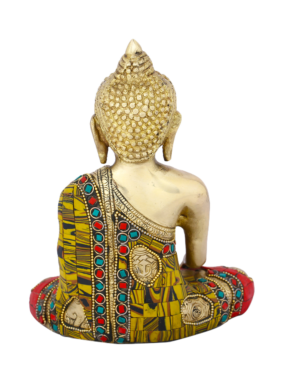 Bhumisparsha Buddha Brass Statue Fengshui Showpiece