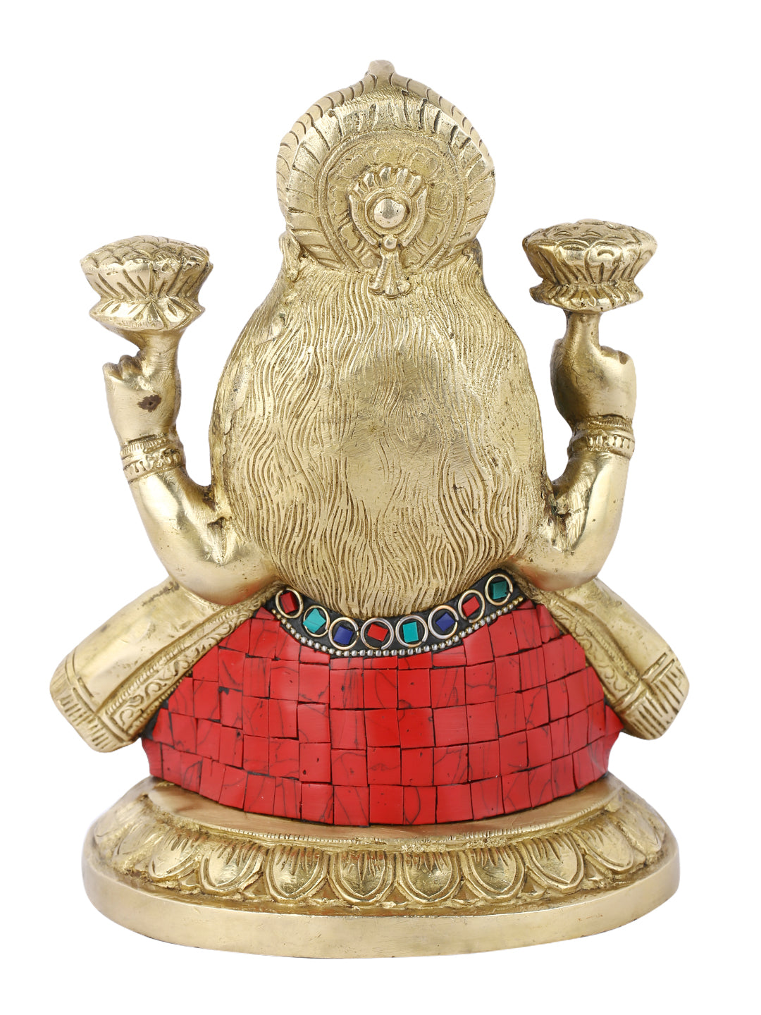 Goddess Lakshmi Ji Idol Sitting On Beautiful Pedestal Statue Lts123