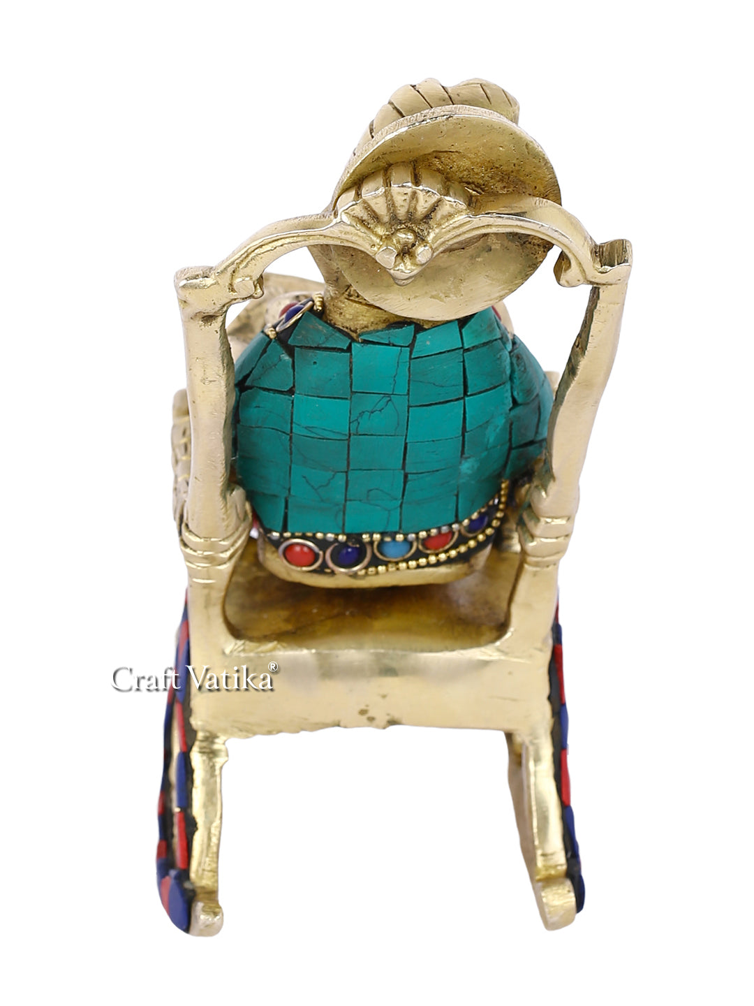 Ganesh Idol Sitting On Chair And Reading Ramayana Showpiece Gts190