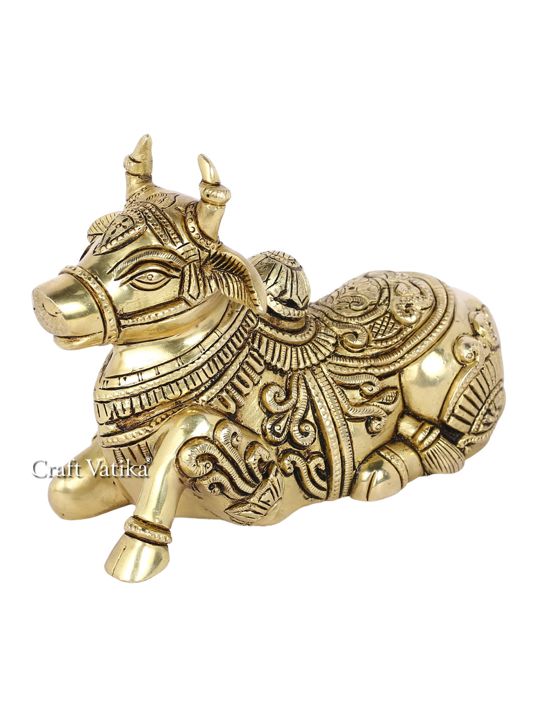 Lord Shiva Nandi Bull Brass Statue Coabs117