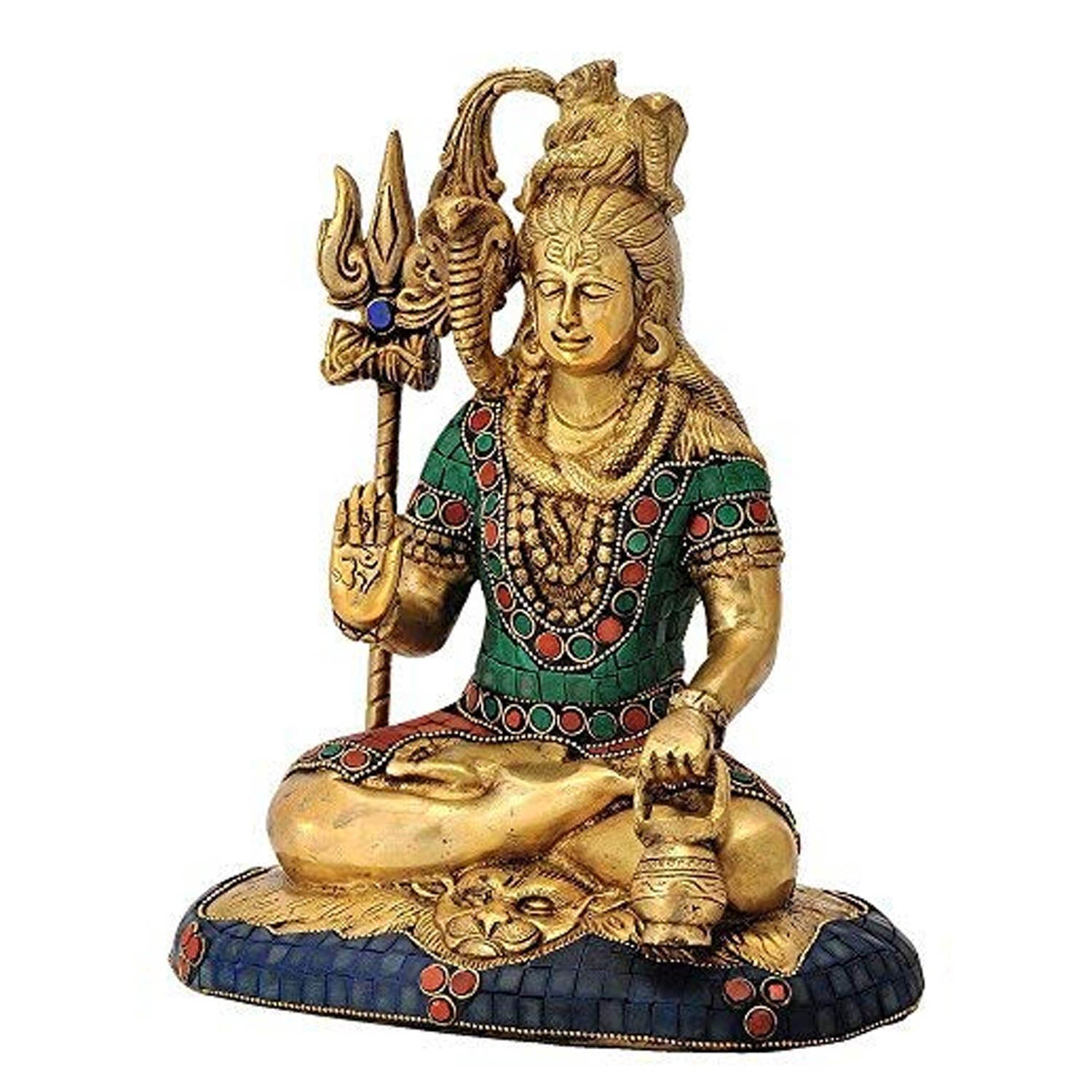 Blessing Shiva Brass Statue