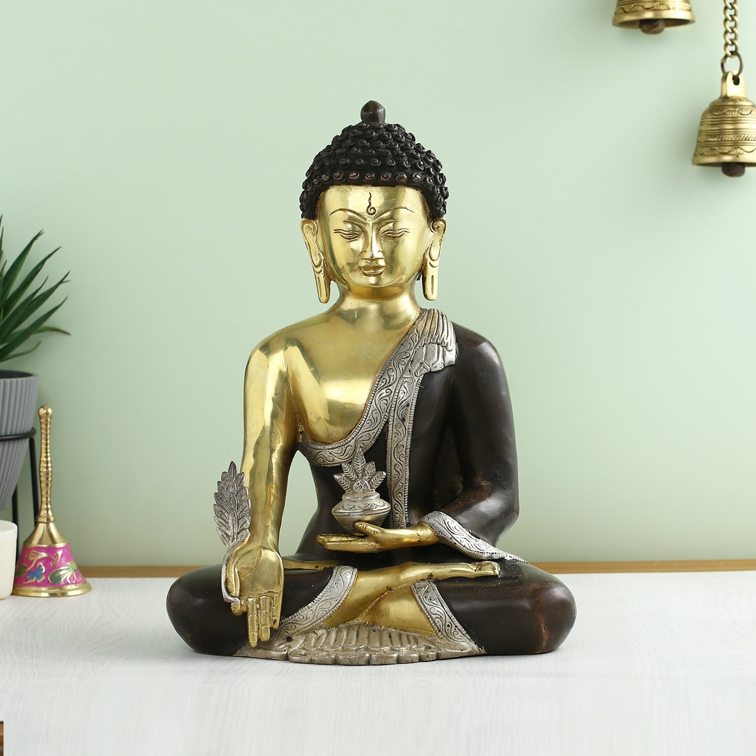 Handmade Large Sakyamuni Medicine Buddha Brass Idol Bbs168