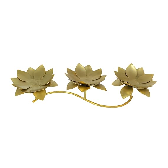 Tealight Candle Holder Set, Diwali Decor Items, Lotus Design Tealight Candle Holder Stand Frame, Christmas Diwali Decoration Items, Pooja Decoration Items, Temple Mandir Decorations (TCMH493-1BOX)