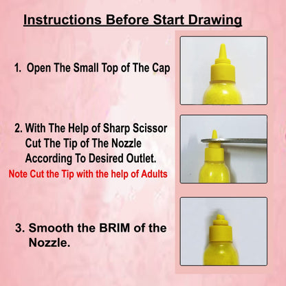 10 Rangoli Colour Powder Tube Kit Diwali Decoration Items RANGOLI114